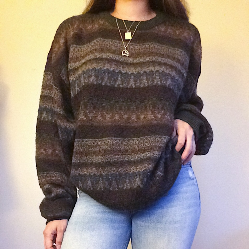 SOLD Vintage Oversized Knit Sweater - Picture 1 of 4